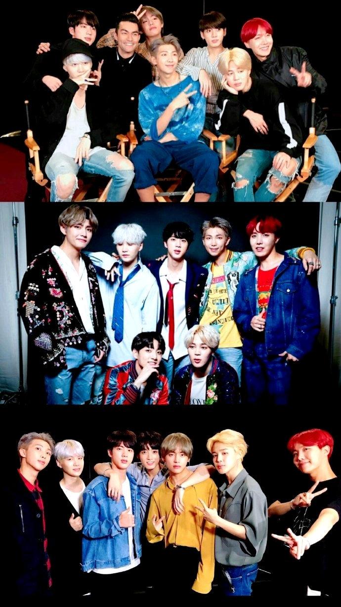 bts送一波防弹的团体照