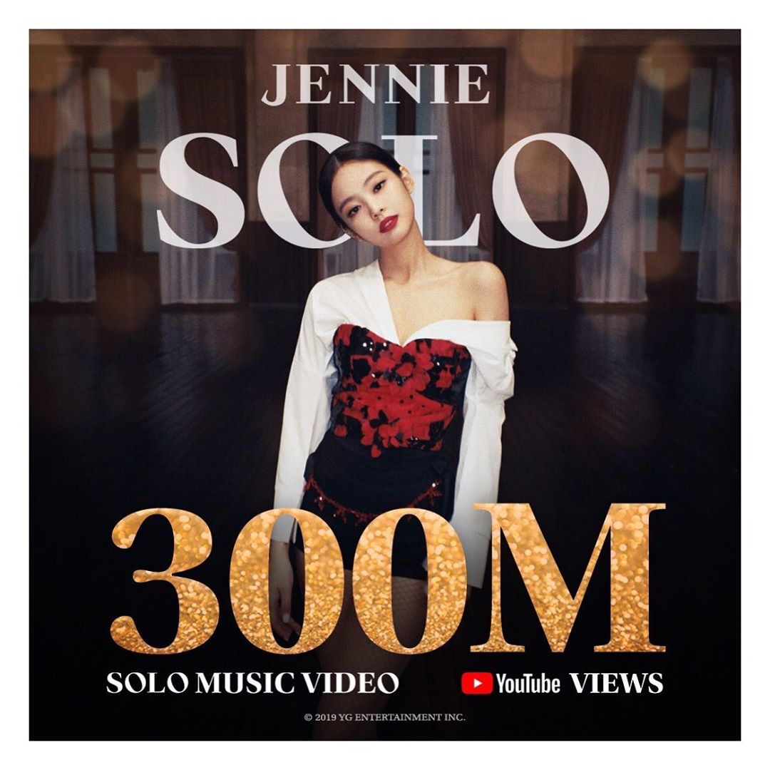 【blackpink】:jennie 的 mv "solo"达成   亿的观看数,恭喜!