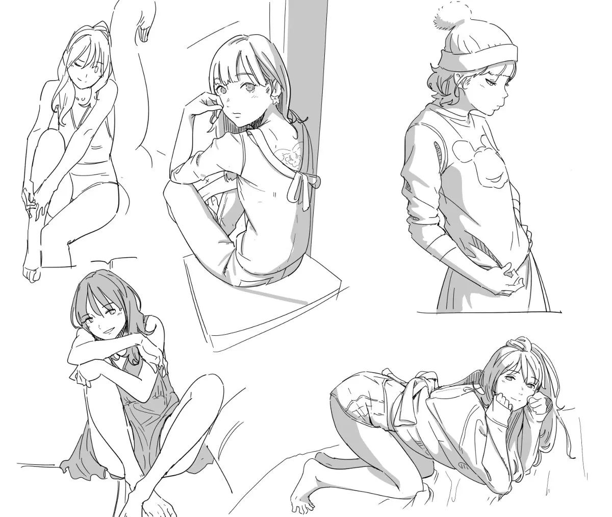 【干货】少女的动态姿势参考,本子画师一定不要错过!
