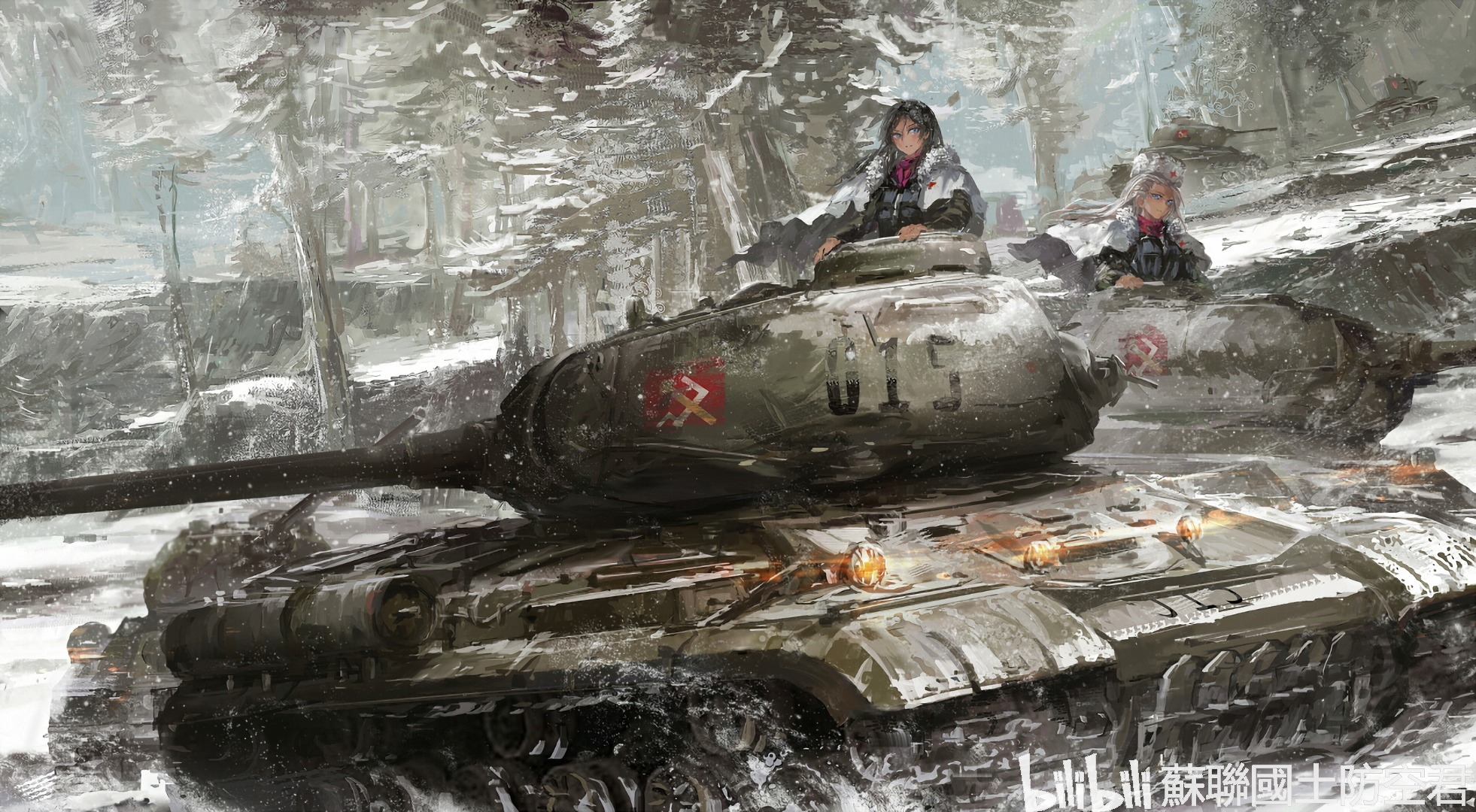 壁纸 少女与战车 by苏联国土防空君