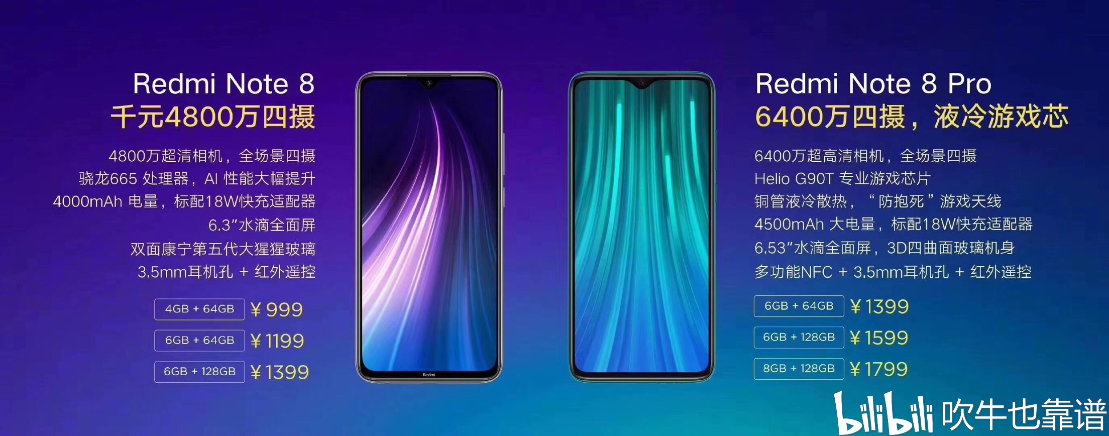 「四摄小金刚#redmi note 8# 系列,999元起」 ① redmi note 8 pro
