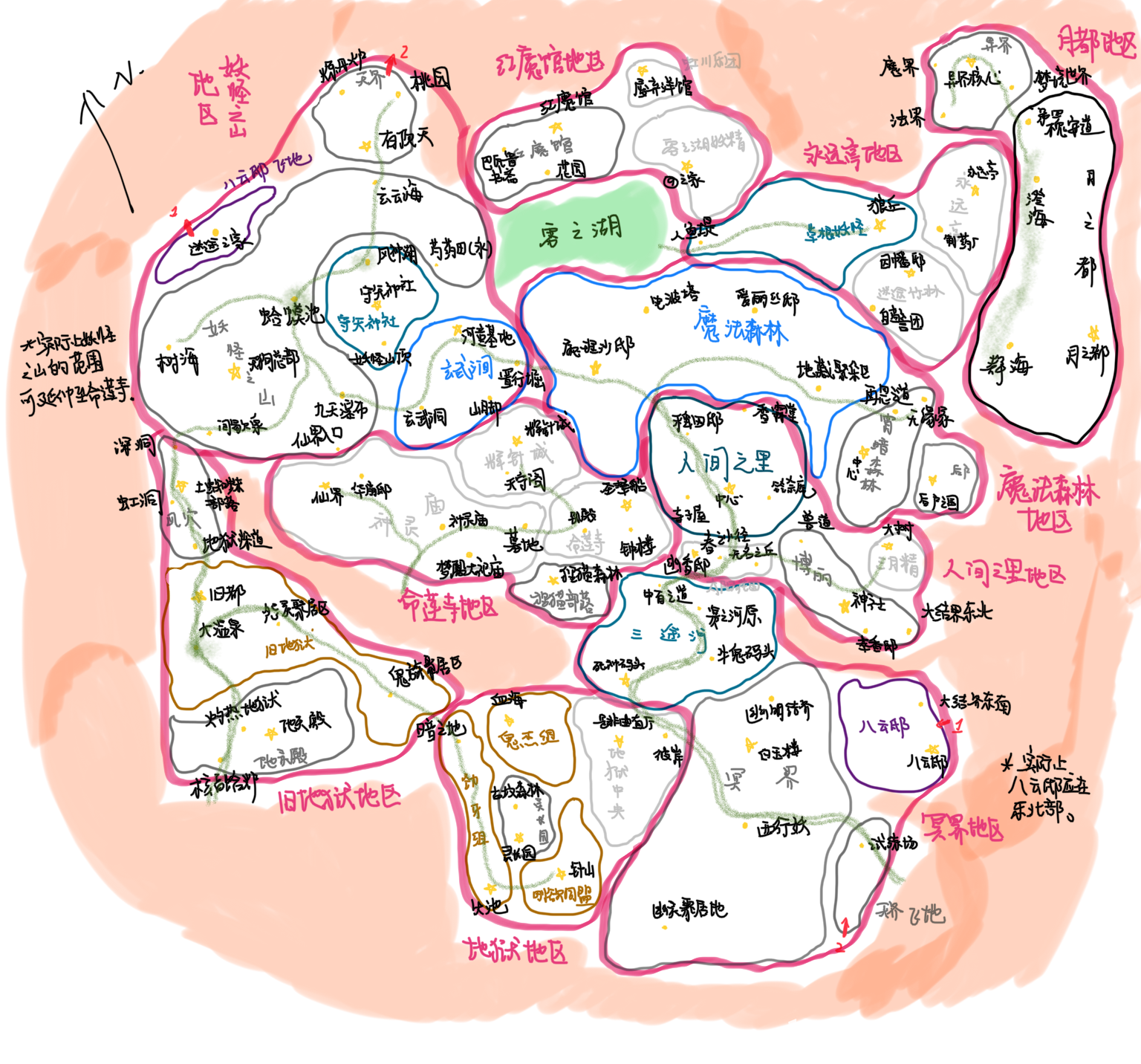 幻想乡地图分区.作为参考.