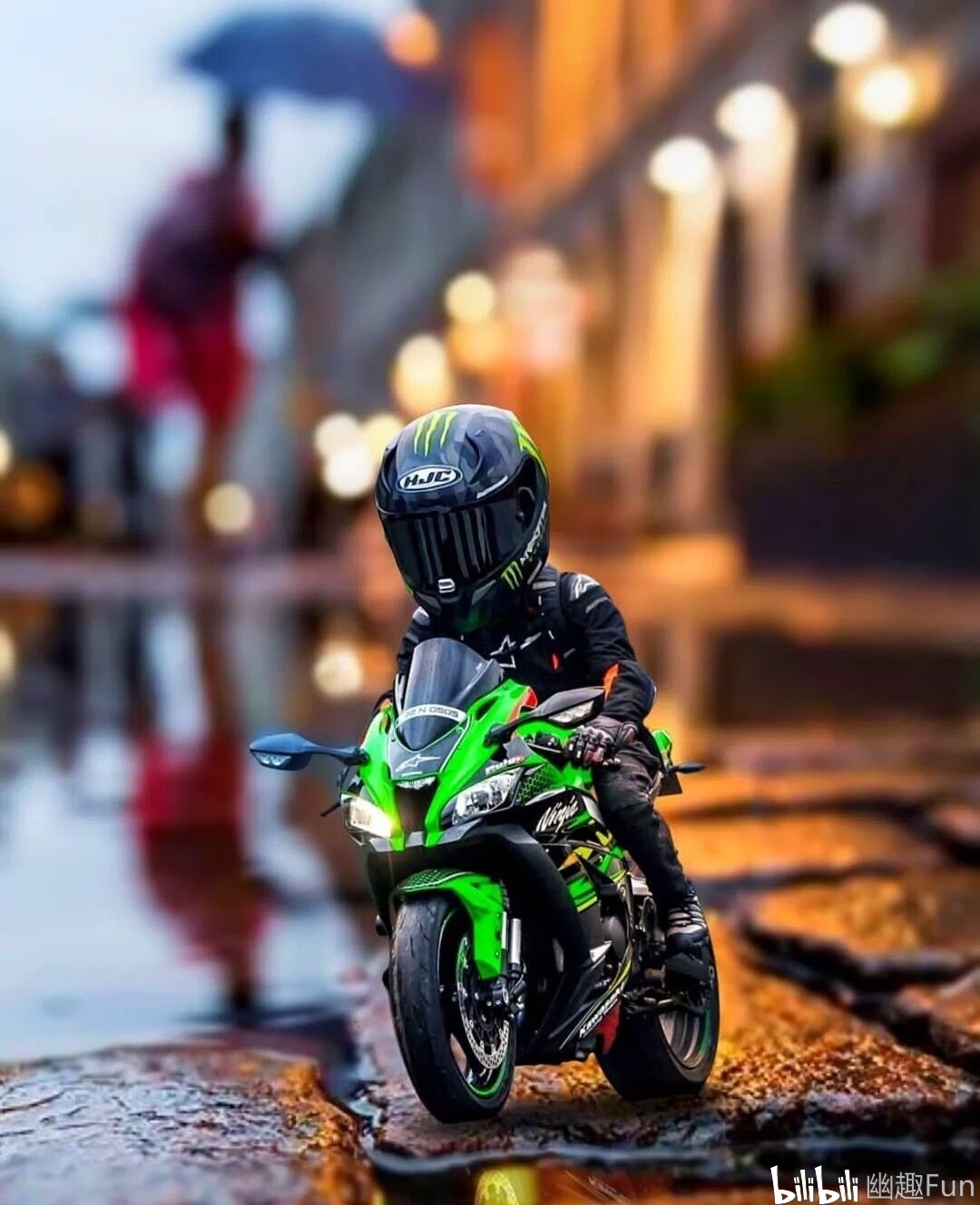q版机车骑士少年