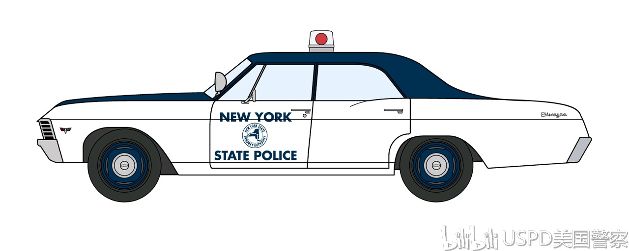 纽约州警察部队t 1967雪佛兰比斯坎