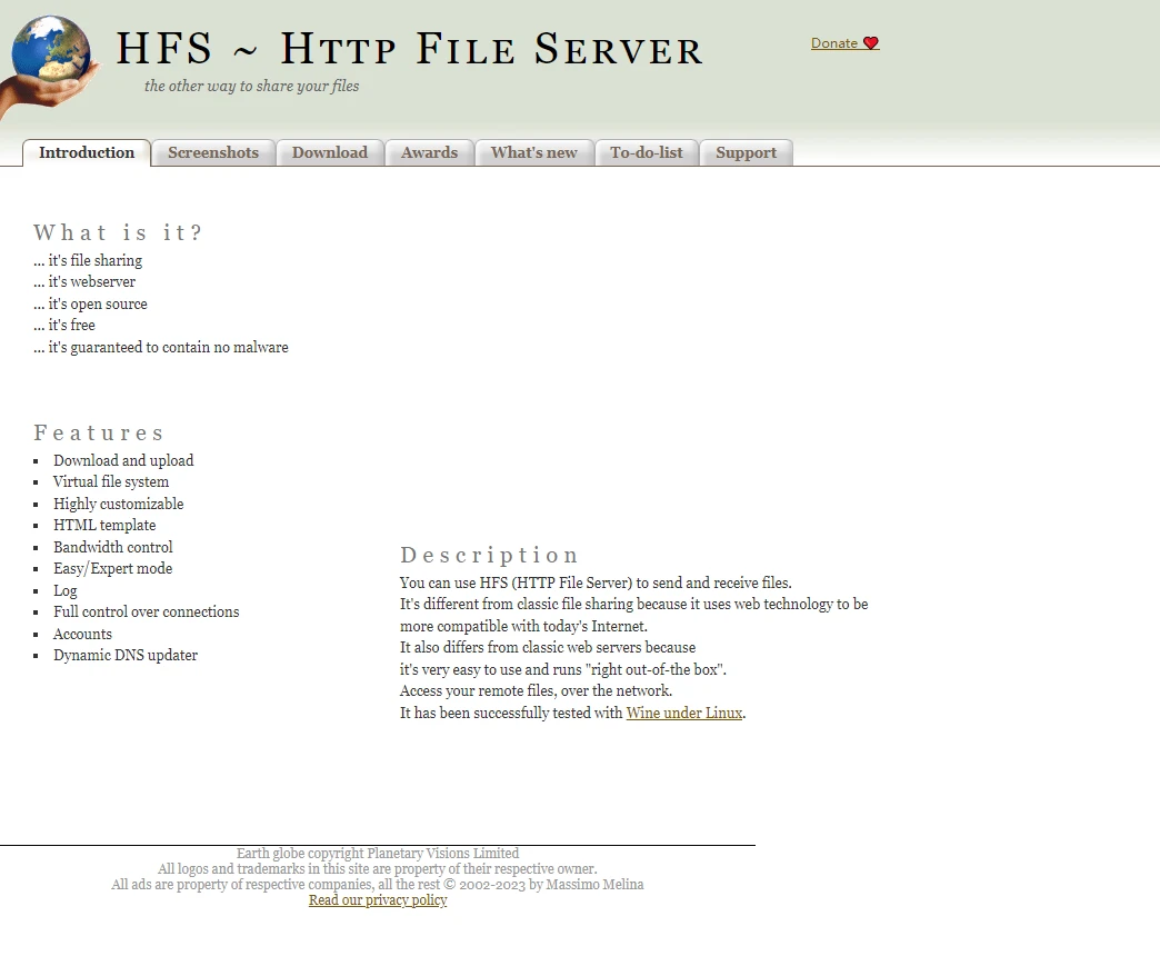 hfs网络服务器