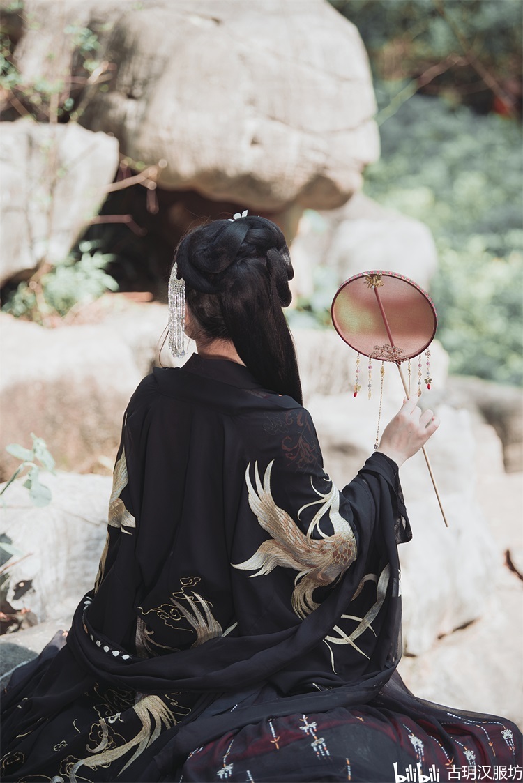 唯美汉服古装:黑色凤凌云