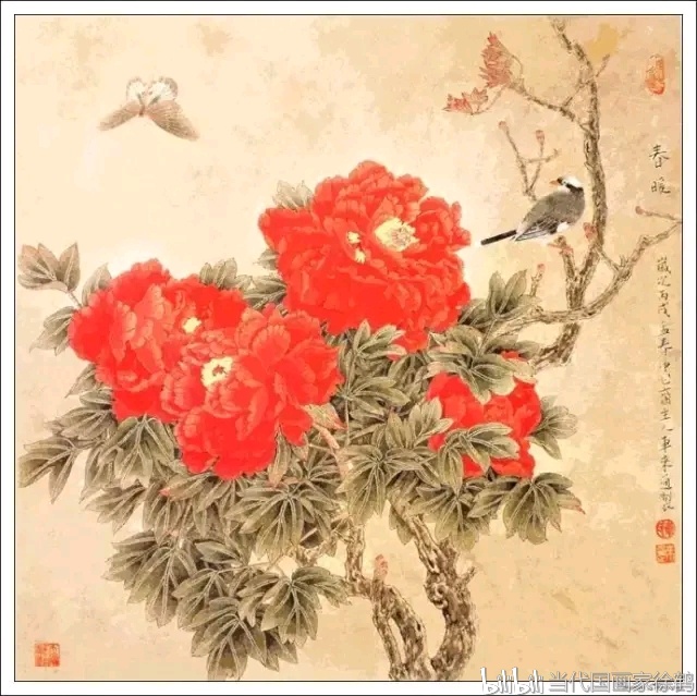 当代国画家徐鹤推荐～中国画工笔牡丹作品集锦