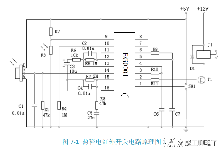 测温计红外热释探头接口电路讲解