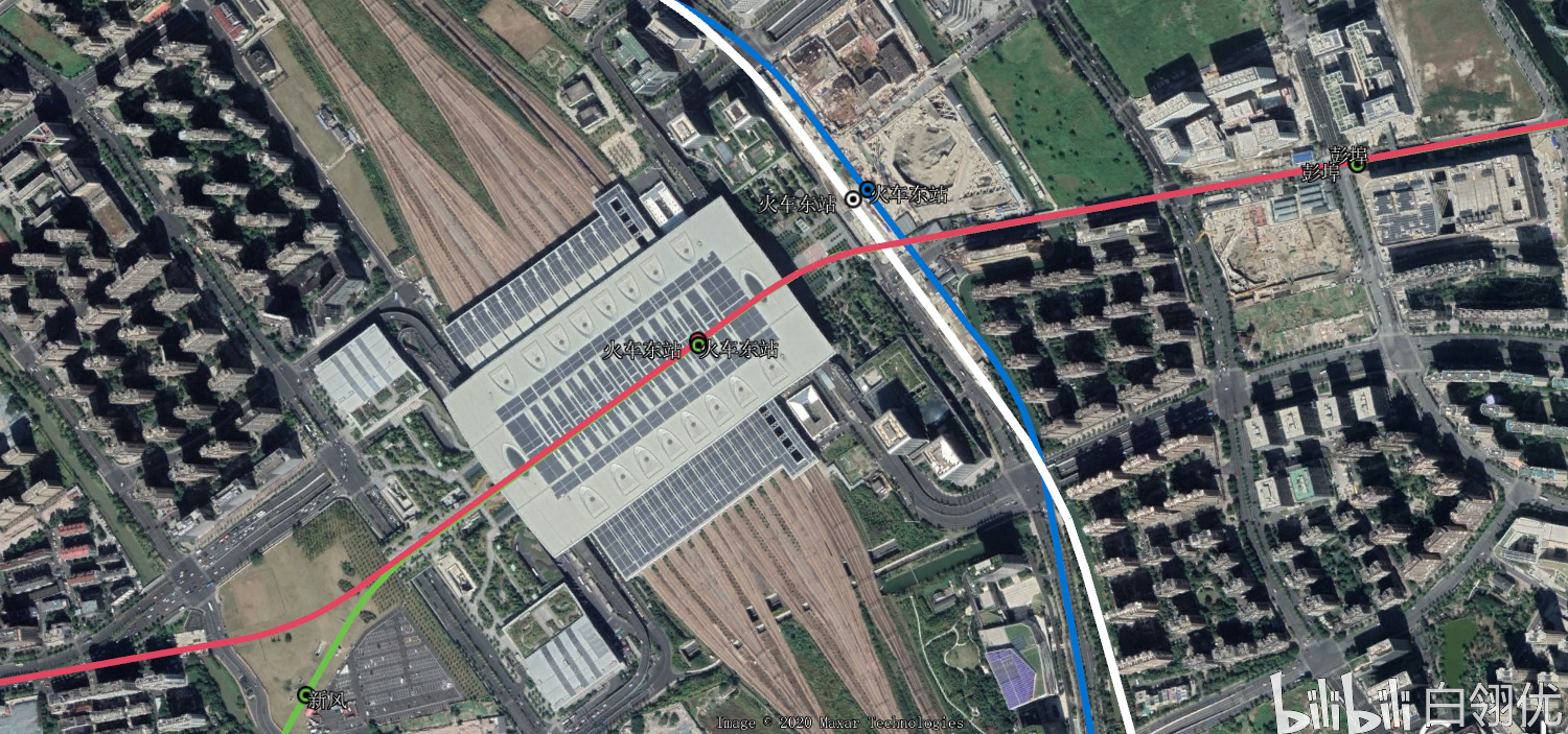 卫星图看地铁系列——杭州1号线(上)