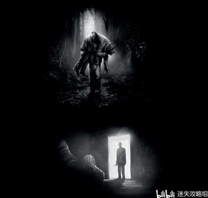 阴暗,阴暗房间里的孤独小女孩