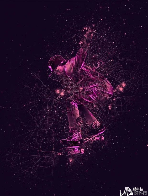 【笔刷】人体映射特效ps动作(gif动画) gif animated