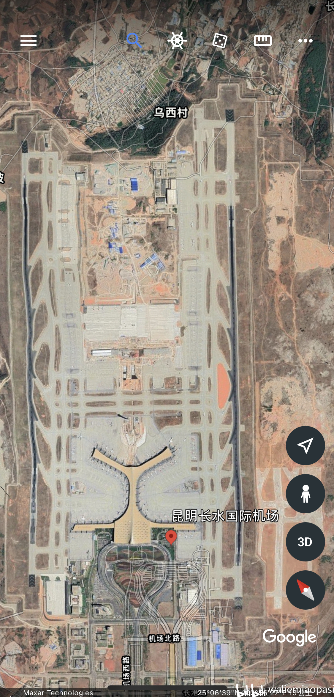 国内部分城市机场卫星鸟瞰图