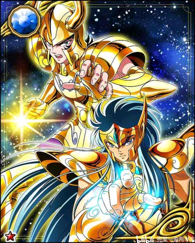 圣斗士星矢角色主题图片-黄金圣斗士-战友合影