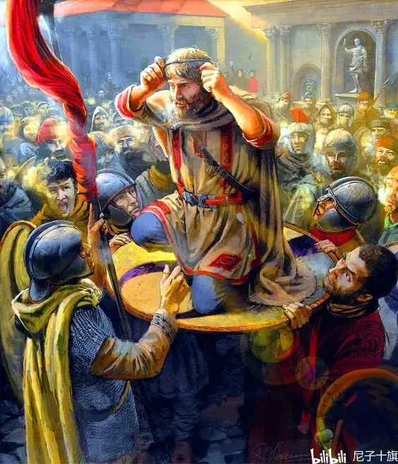 查士丁尼一世曾经昙花一现般回复罗马帝国的版图,但也因为穷兵黩武极