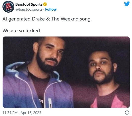 drake ai合成,drake有ai制作的歌吗