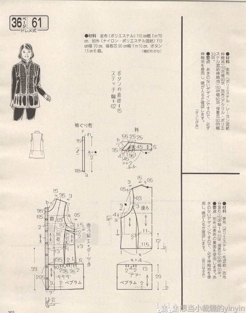 分享8张短款女式外套裁剪图打版图纸