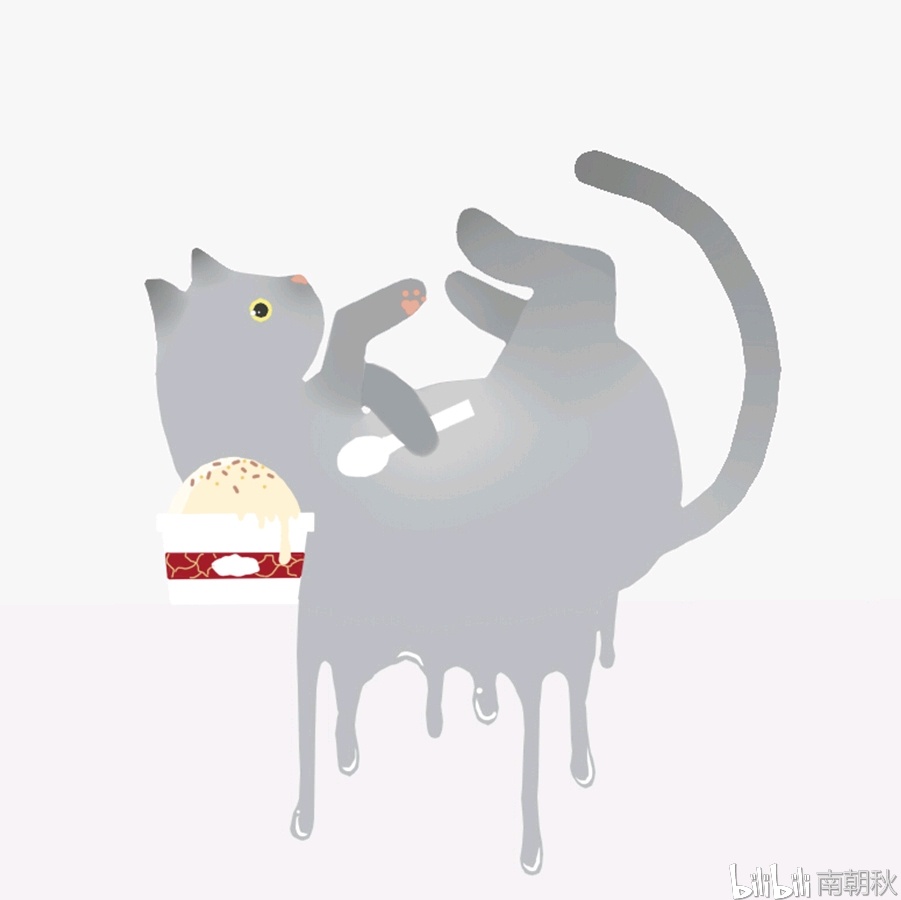 「插画头像」夏日融化猫咪喵星人可爱头像