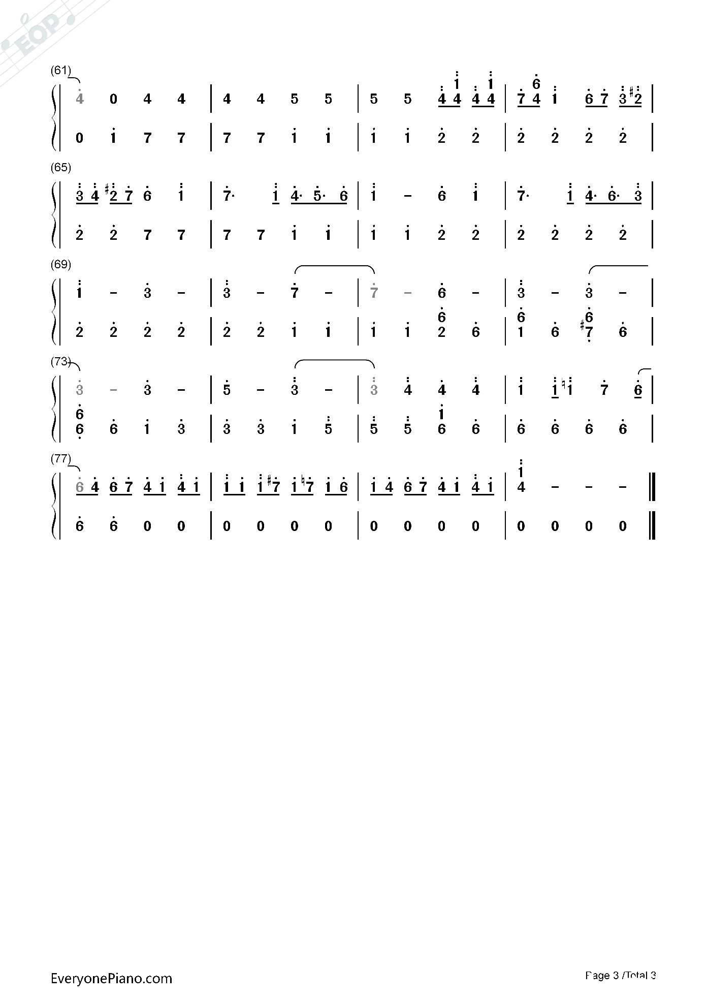 megalovia piano arrangement狂妄之人柔情版~(简谱)