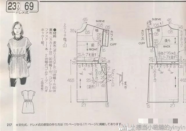 分享10张女士上衣裁剪图纸样图纸