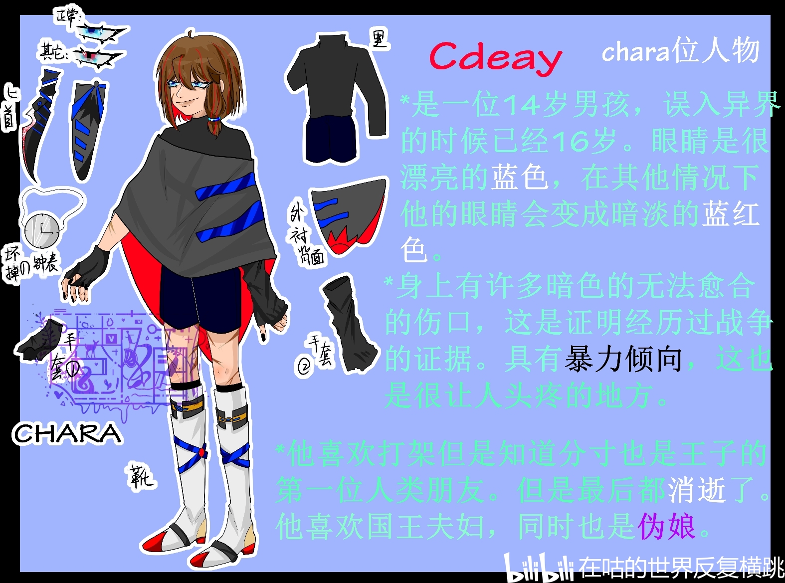 【underexpect】"chara"—cdeay 人物设定/立绘翻新