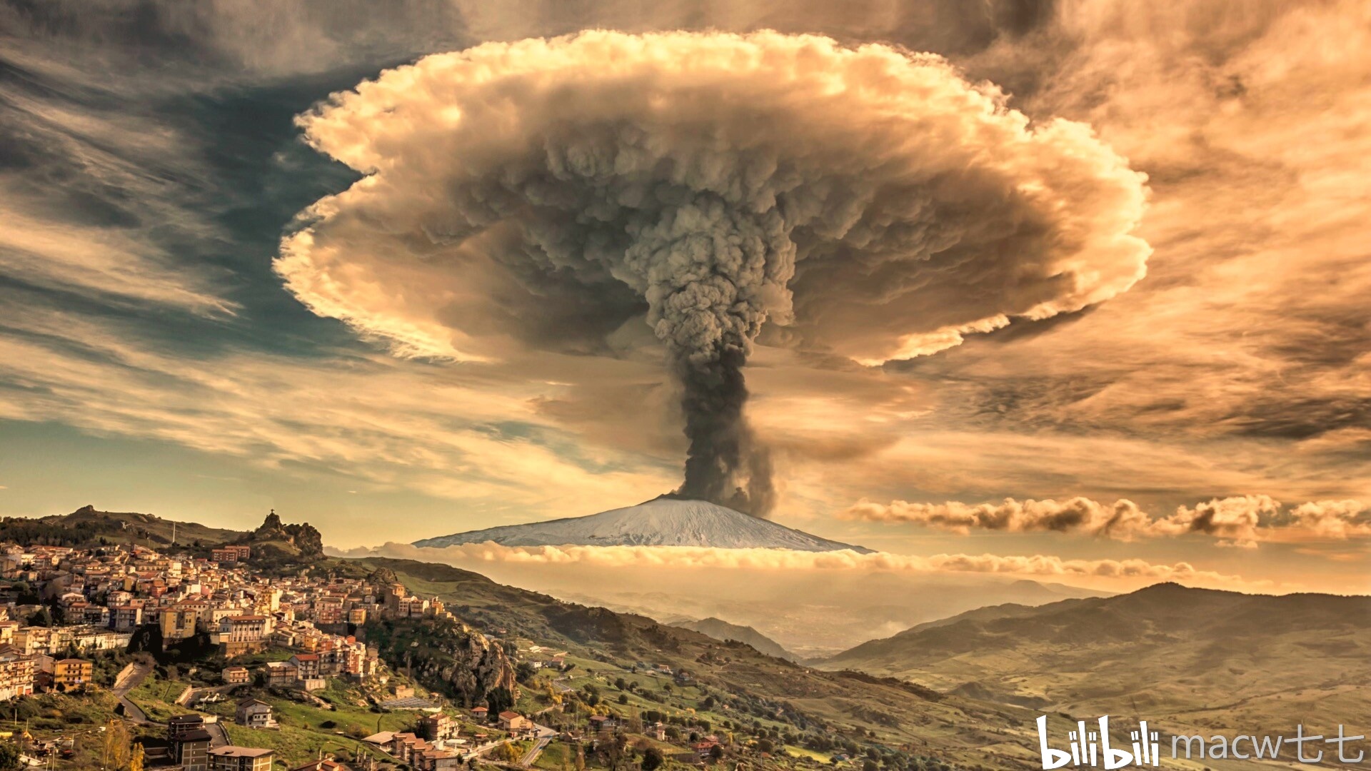 意大利埃特纳火山景观动态高清壁纸