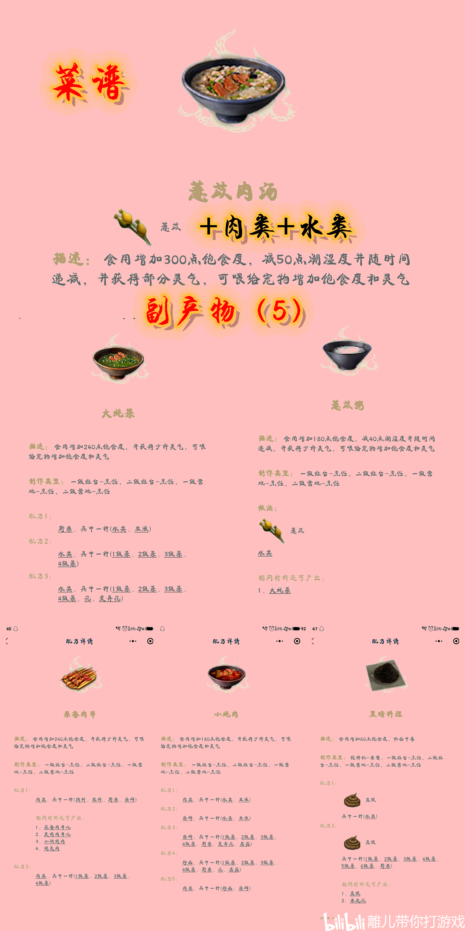 妄想山海最全攻略九实用且制作食材获取简单的食谱汇总