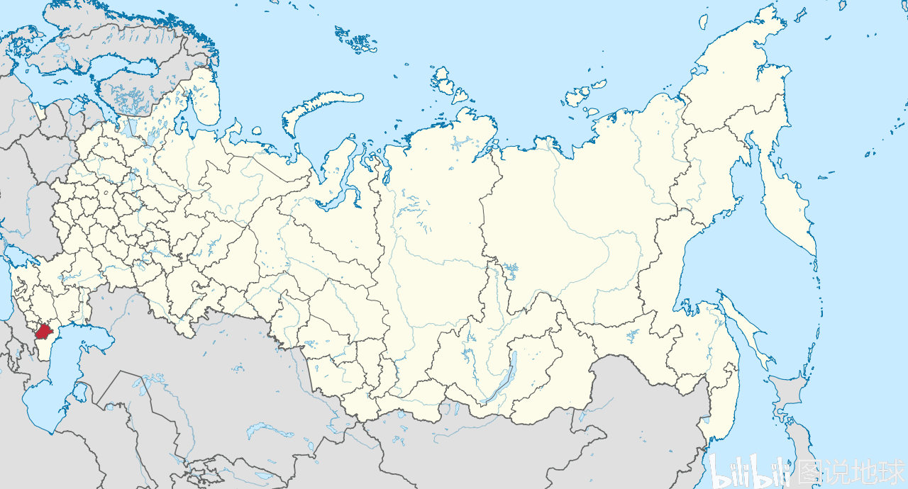 车臣共和国在俄罗斯的位置