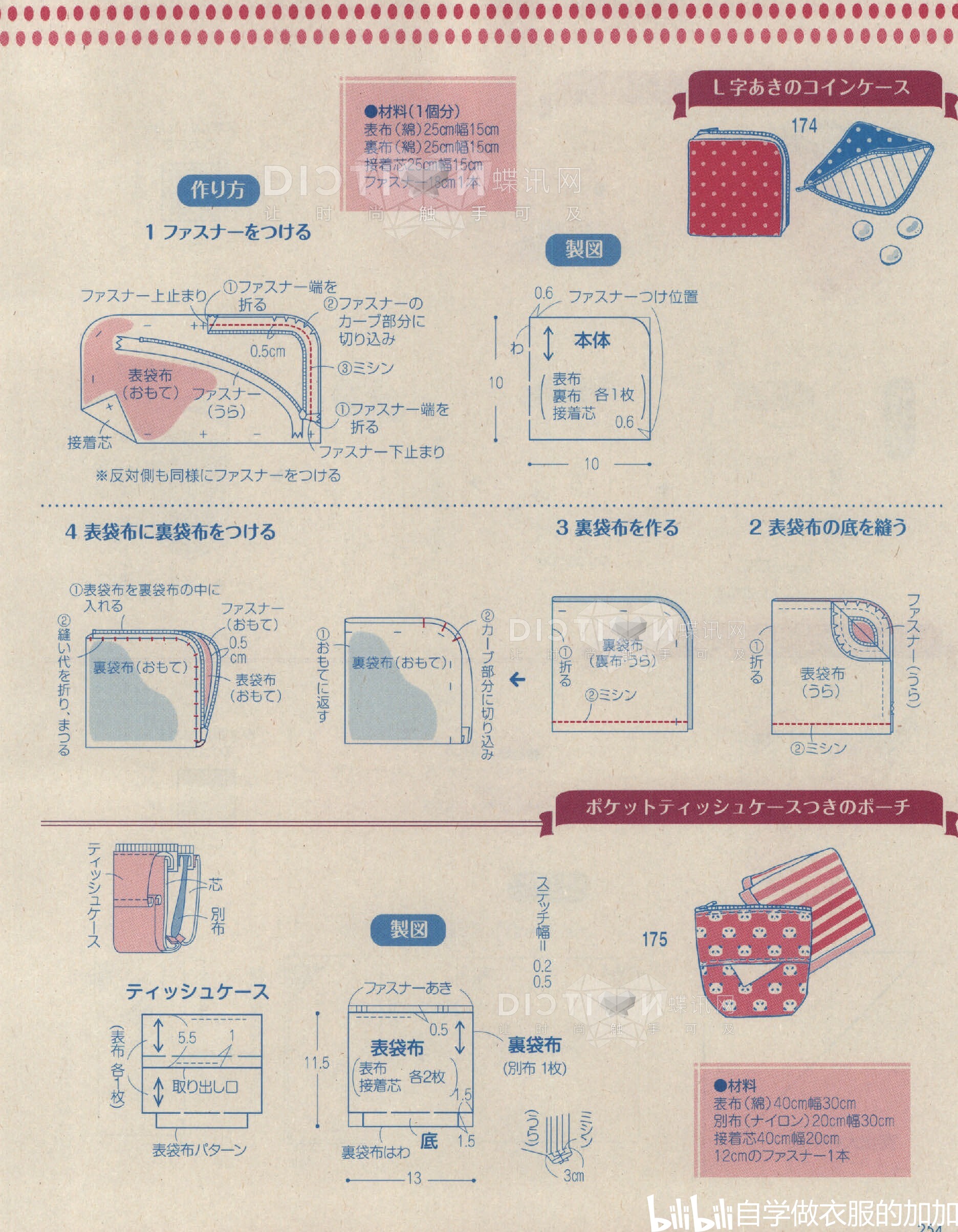 10款小包包布袋裁剪图手工图纸