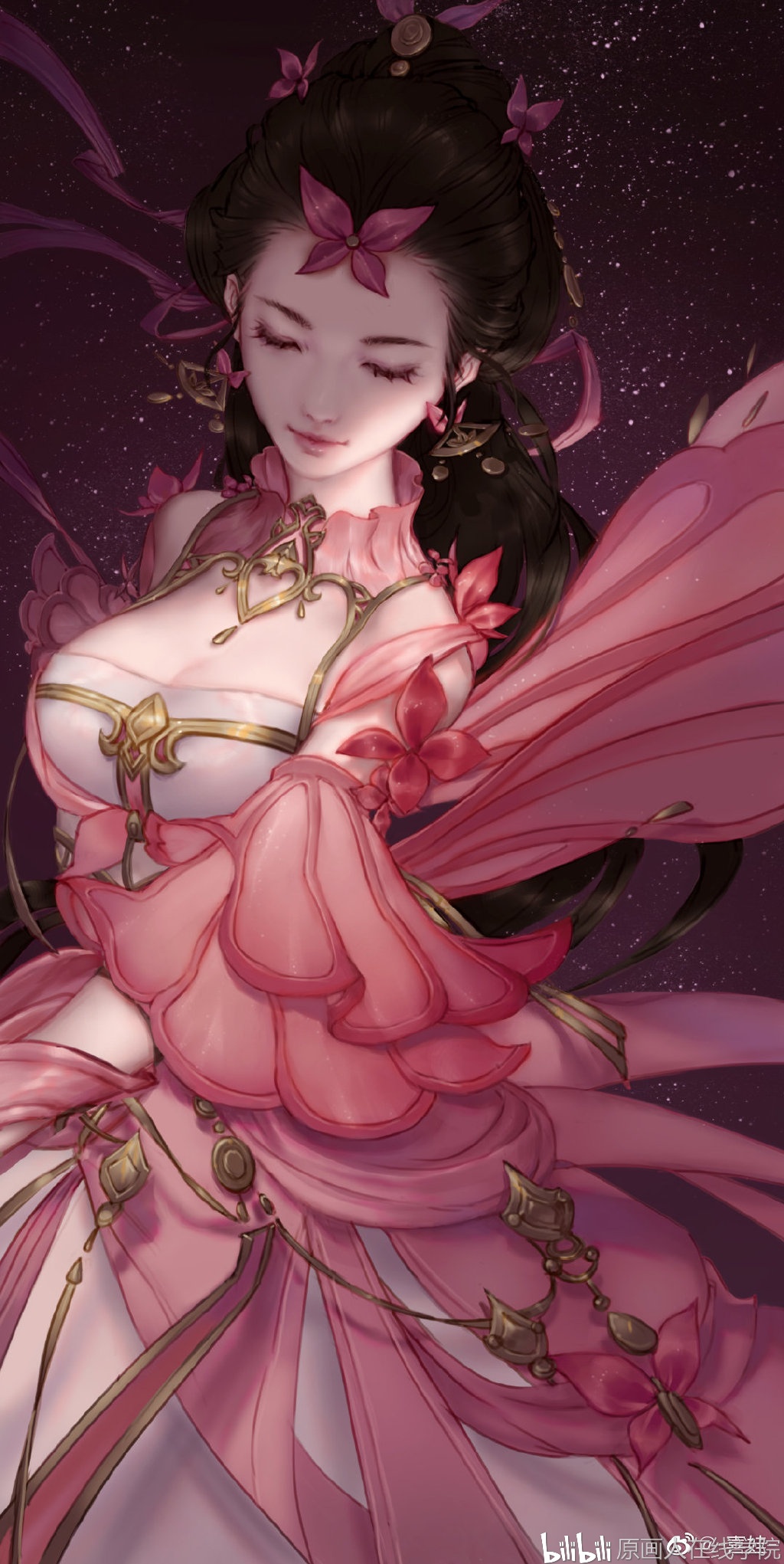 原画人厚涂插画教程,喜娃老师分享古风御姐图的创作过程思路