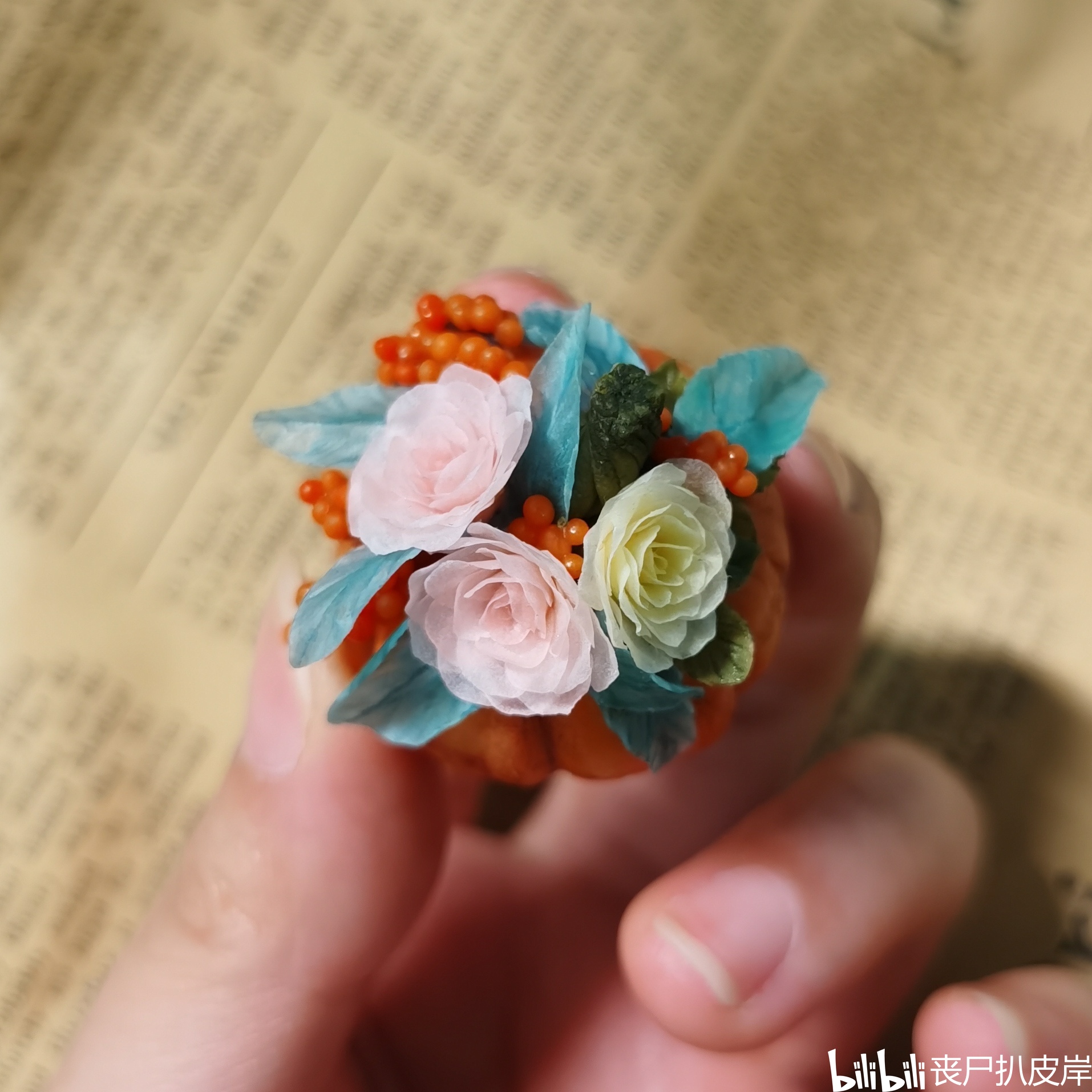 兴趣 手工 树脂粘土-南瓜与花