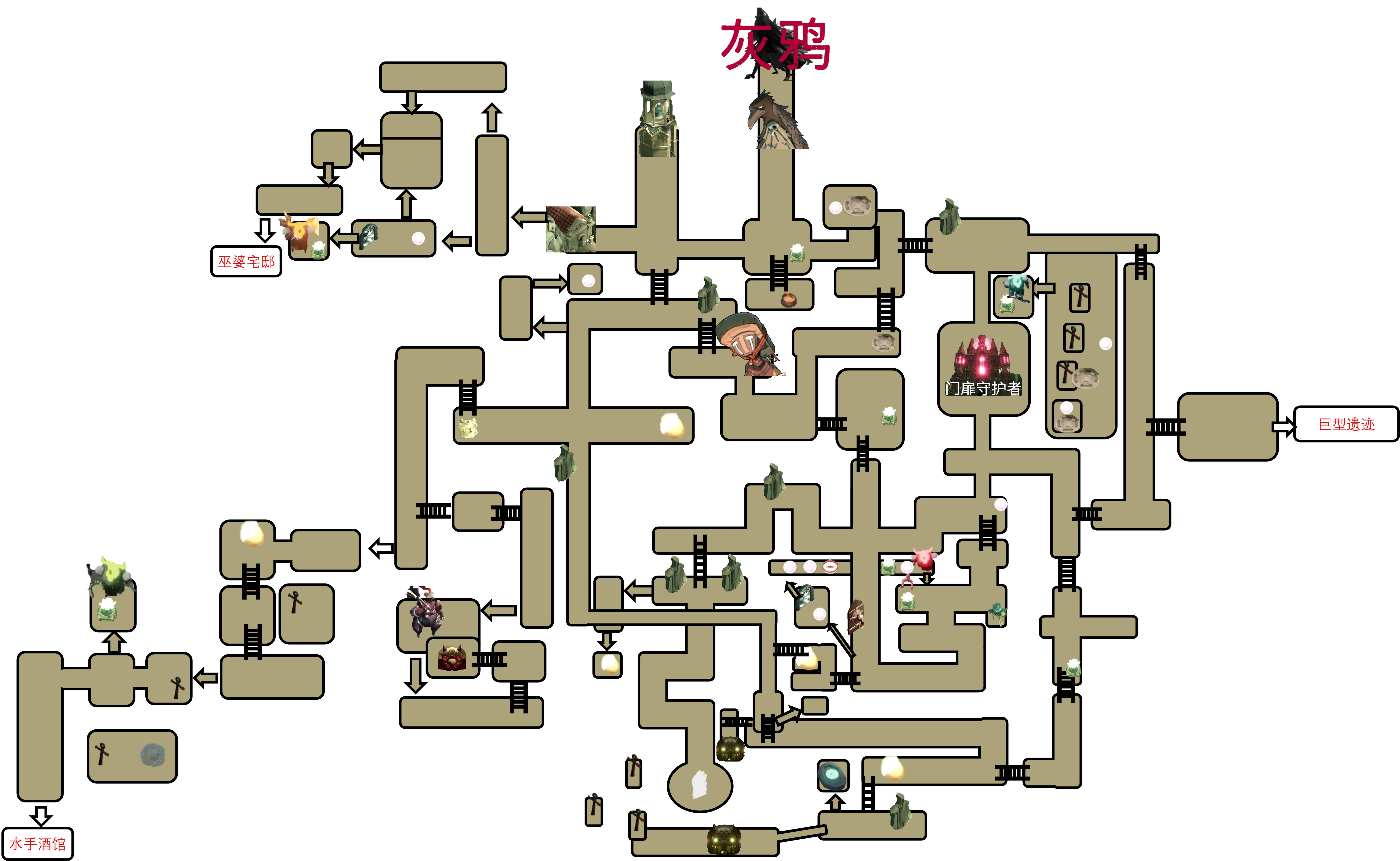 【pign】死亡之门(death"s door)全要素地图