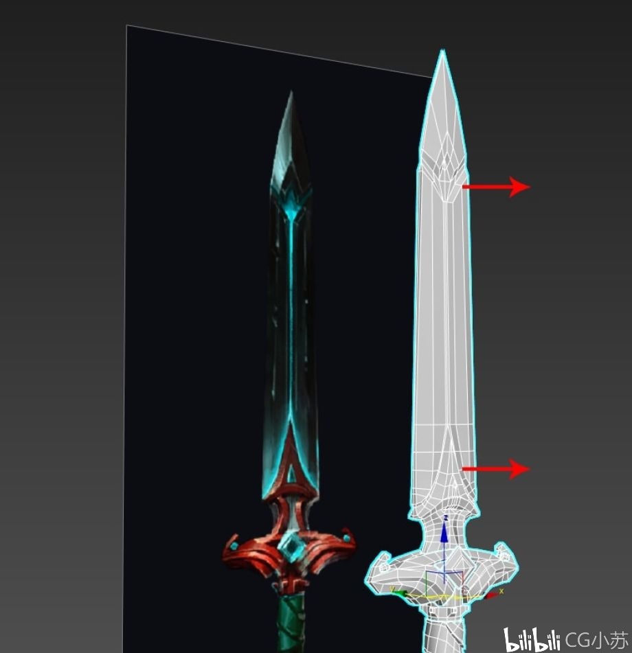 3dsmaxzbrush2020建模风格化武器全流程