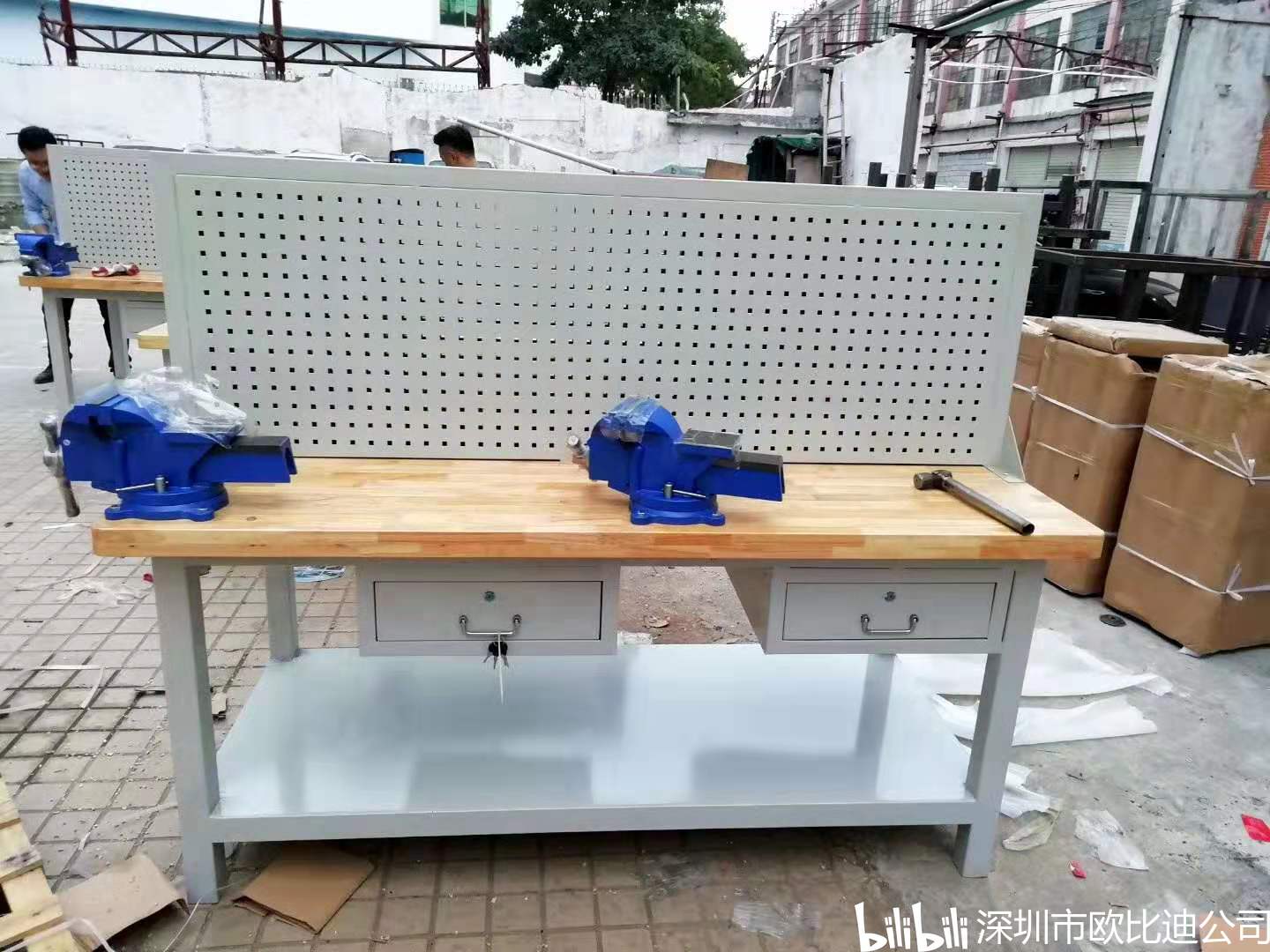 钳工维修模工作台,工厂车间装配工作台,四工位技校工作台