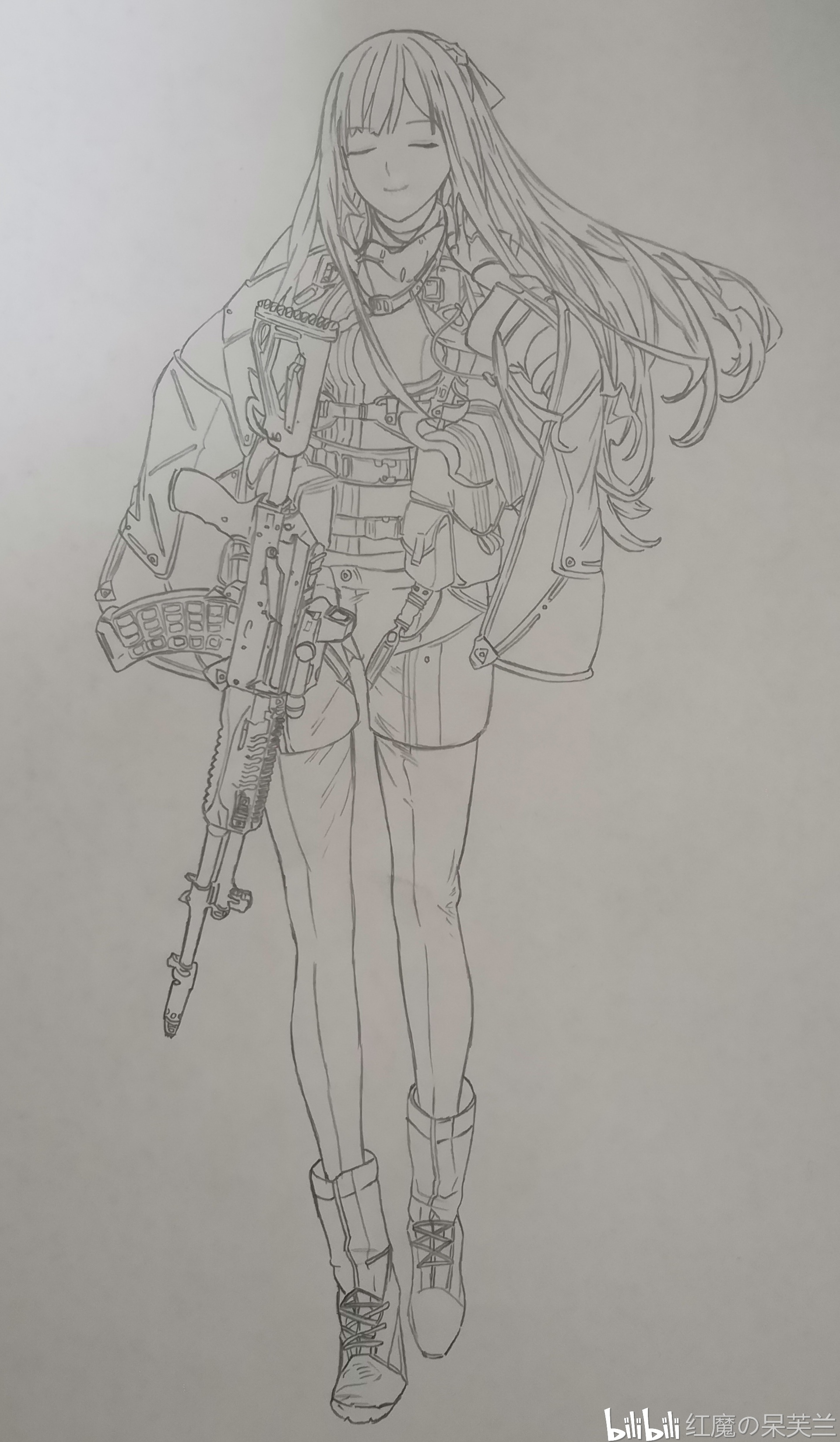 少女前线—ak12(线稿)