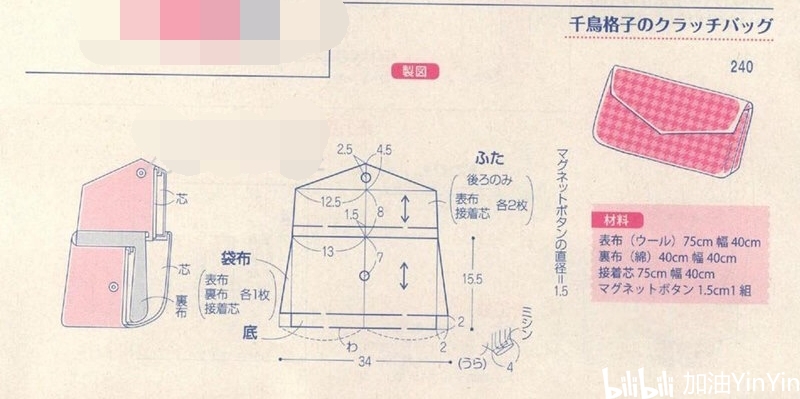 10款迷你小包包裁剪图布艺手工(4)