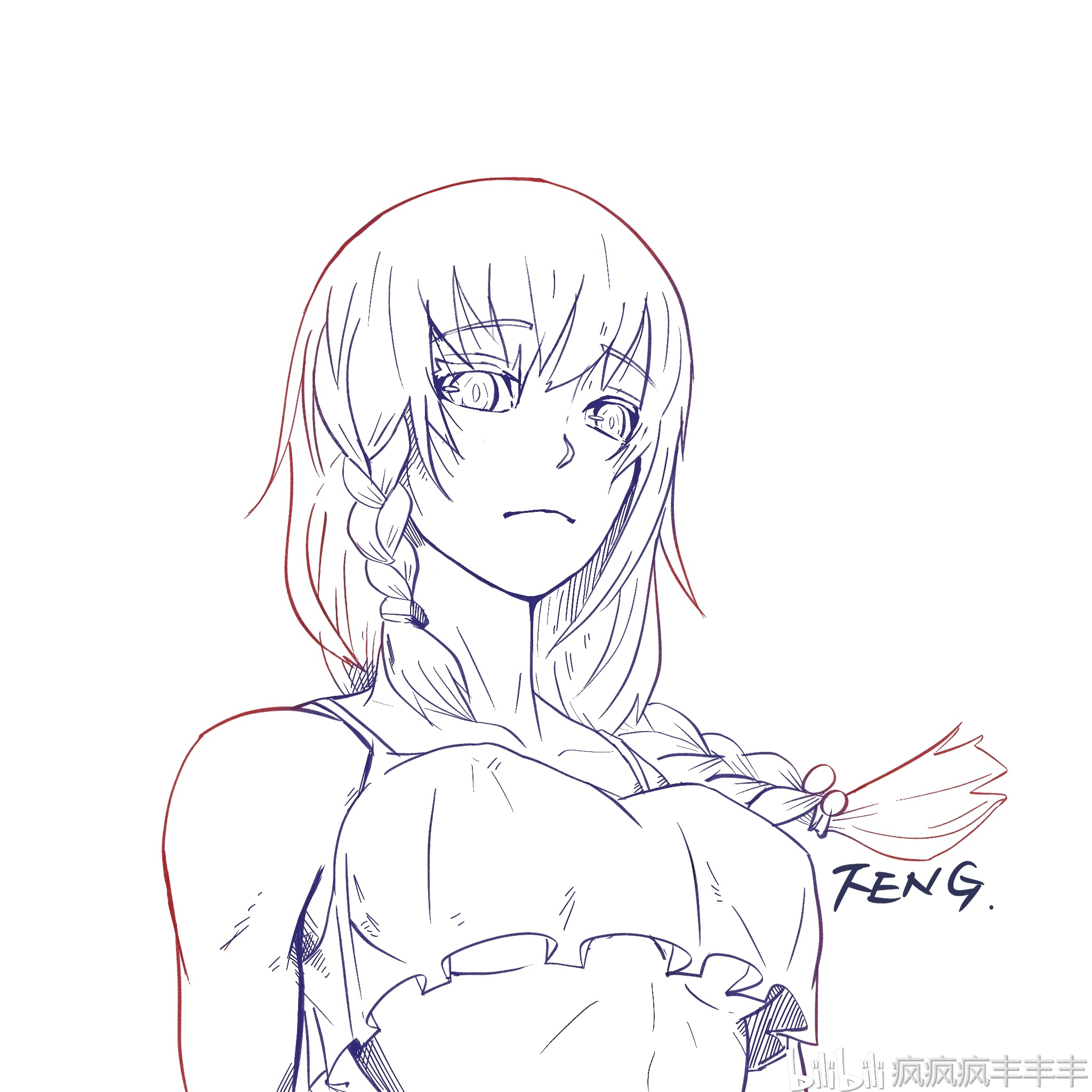 战双艾拉夏日装绘制