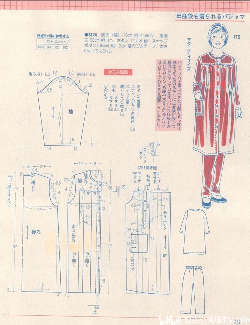 一些孕妇准妈妈衣服裁剪图分享
