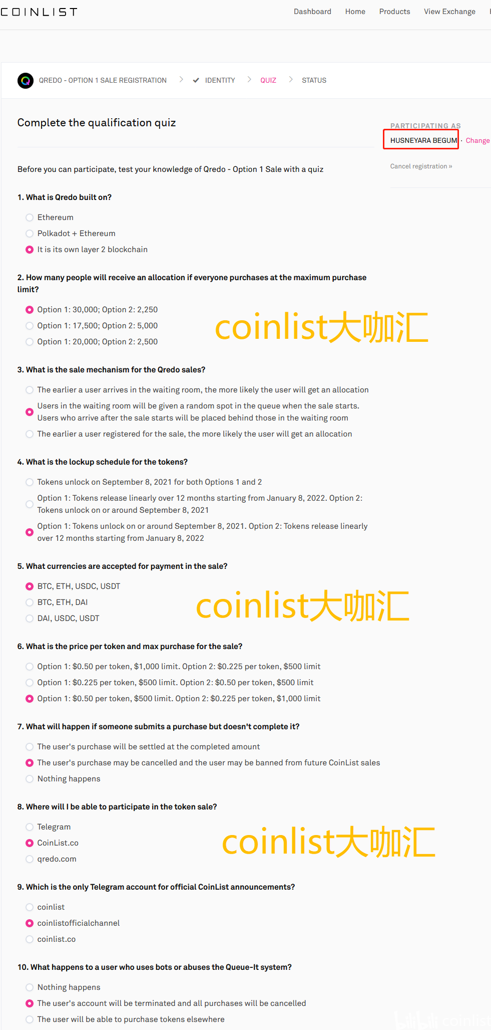 coinlist的项目怎么买