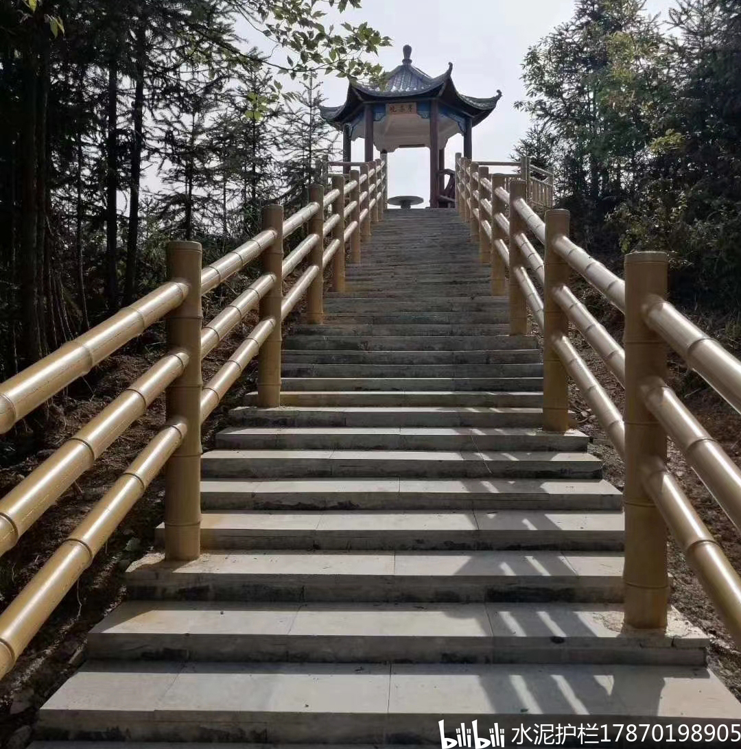 河道仿木护栏 江西仿木栏杆 水泥仿木地板应用于阳明湖景区 保安全更