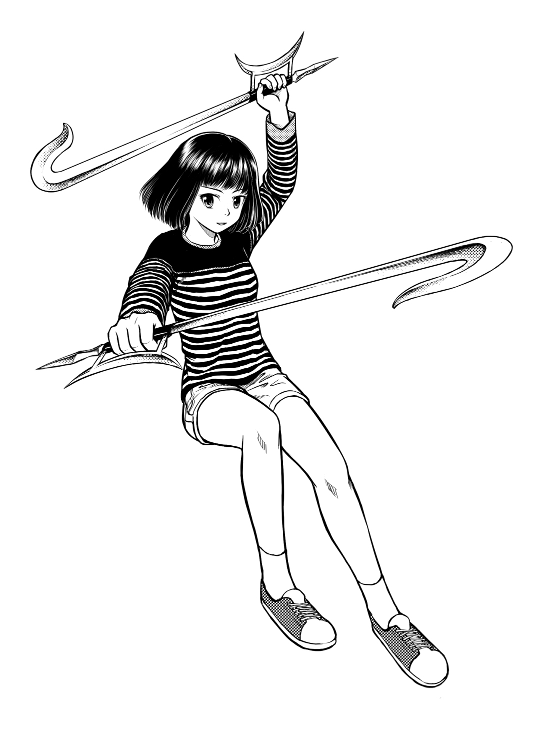 【武术漫画】(中国)剑,剑道第二弹,新欧剑与老欧剑,绳镖,双钩等