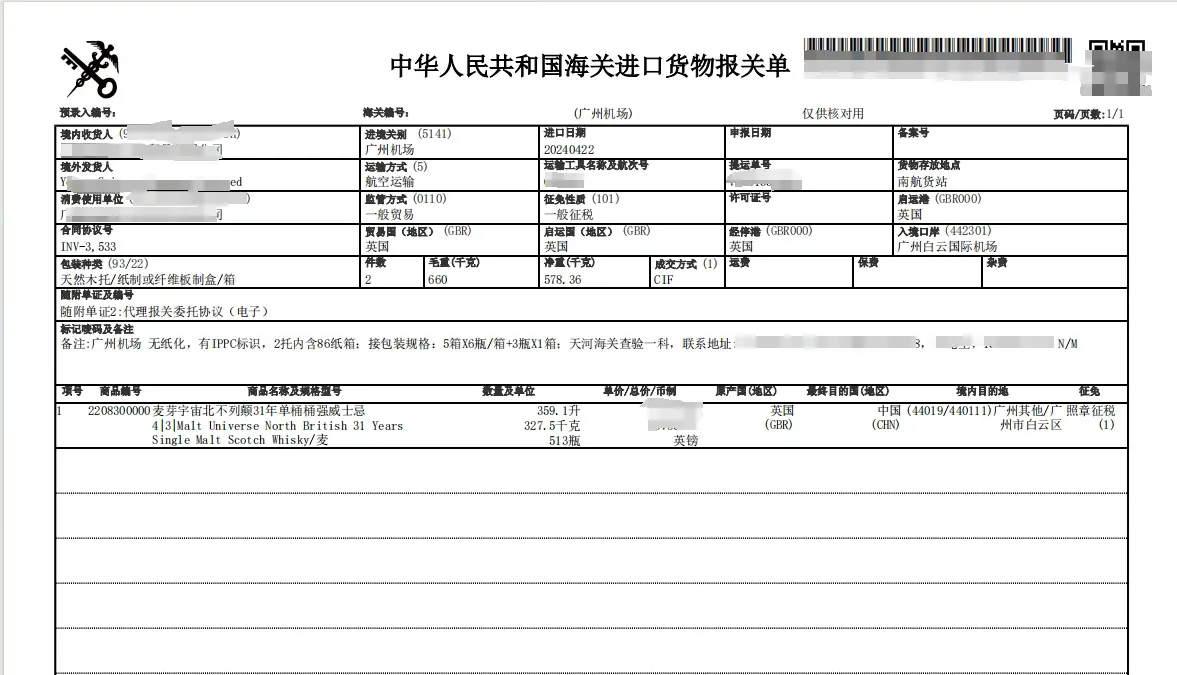 【海关报关】一篇读懂进口威士忌洋酒清关