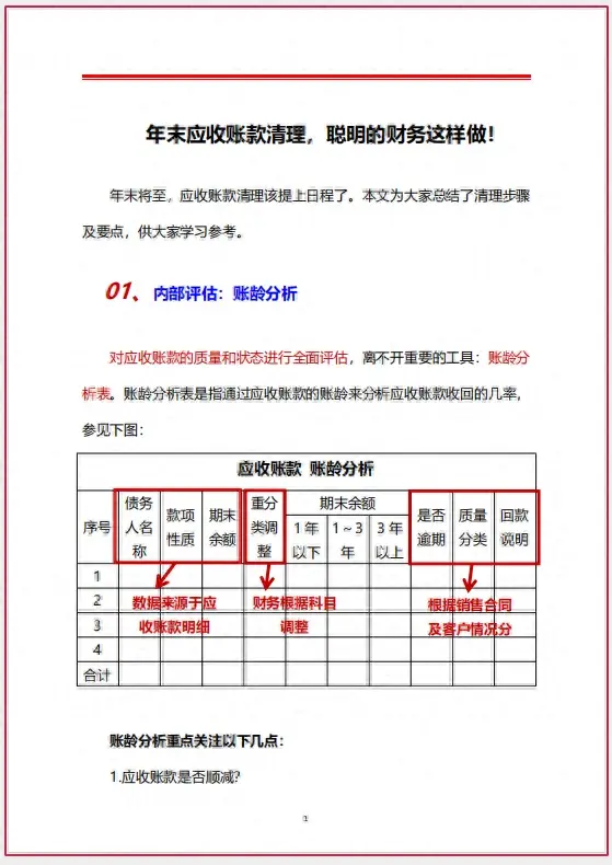 年末应收账款清理，聪明的财务会计都这样做！含应收账款表格台账！