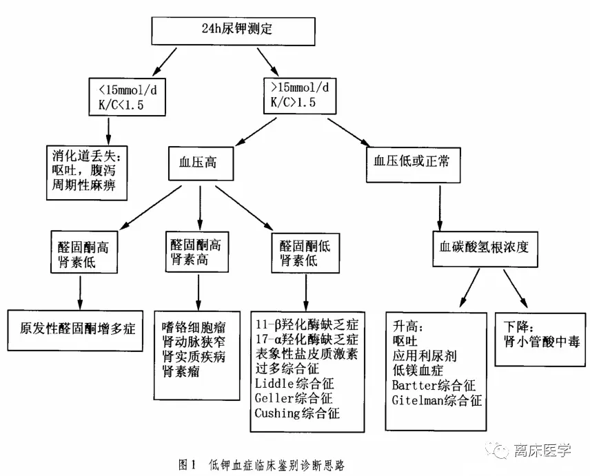 低钾血症的鉴别诊断