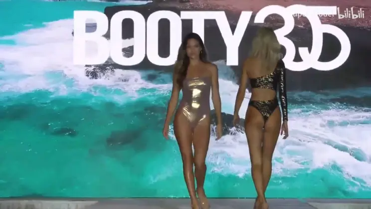 迈阿密泳装秀，最热比基尼，每个模特看的清清楚楚的