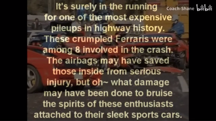 ferraris were among 8 involved in the crash year  may have say