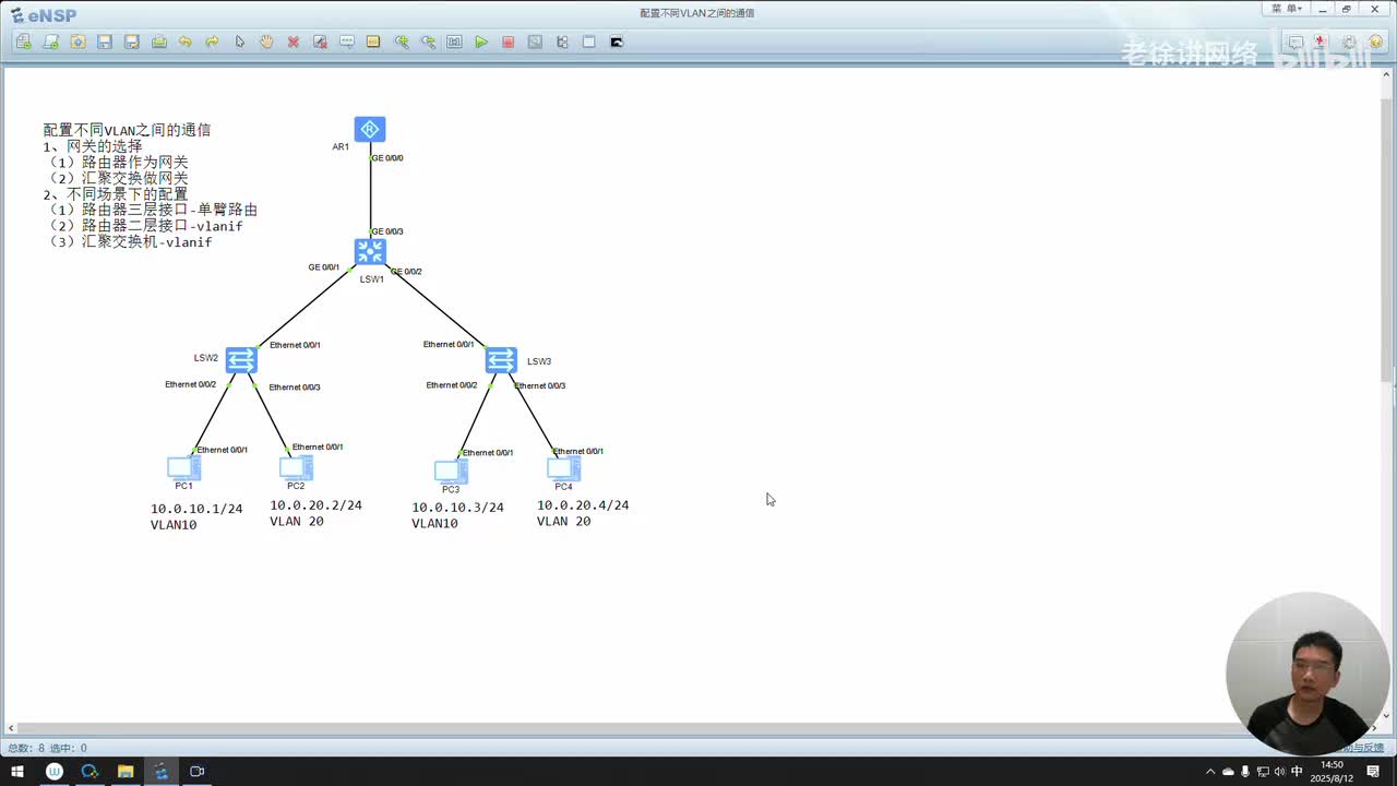 HCIA：35.配置不同VLAN之间的通信