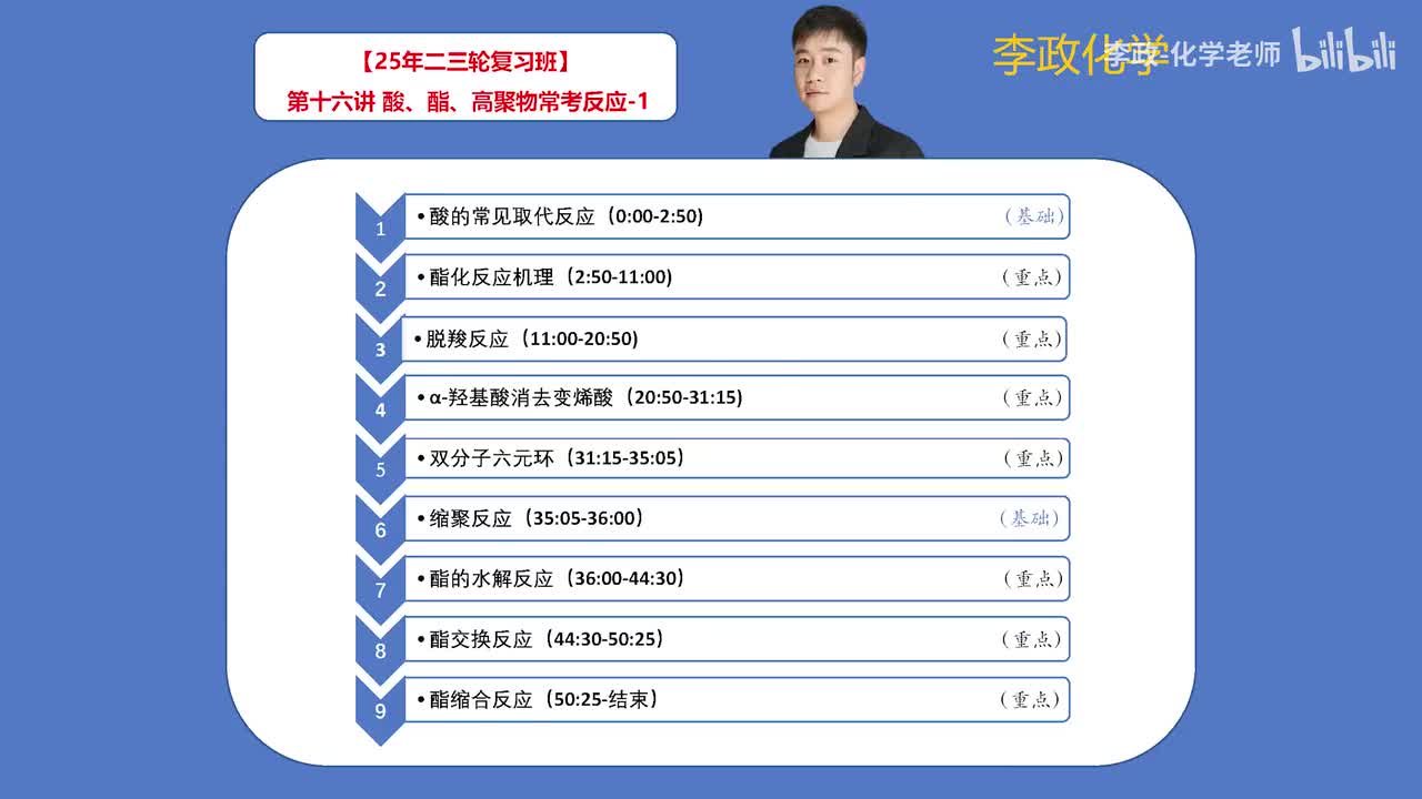 110.【寒假】有机化学-第16讲 酸、酯、高聚物常考反应-1