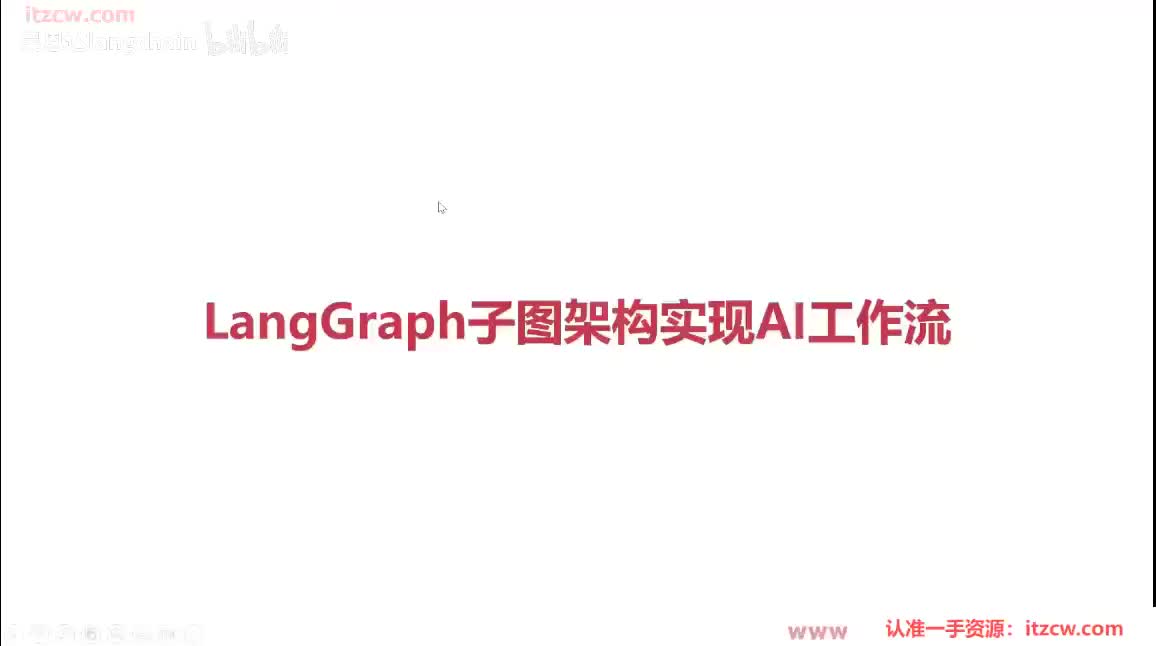 6-2-9 LangGraph子图架构实现AI工作流