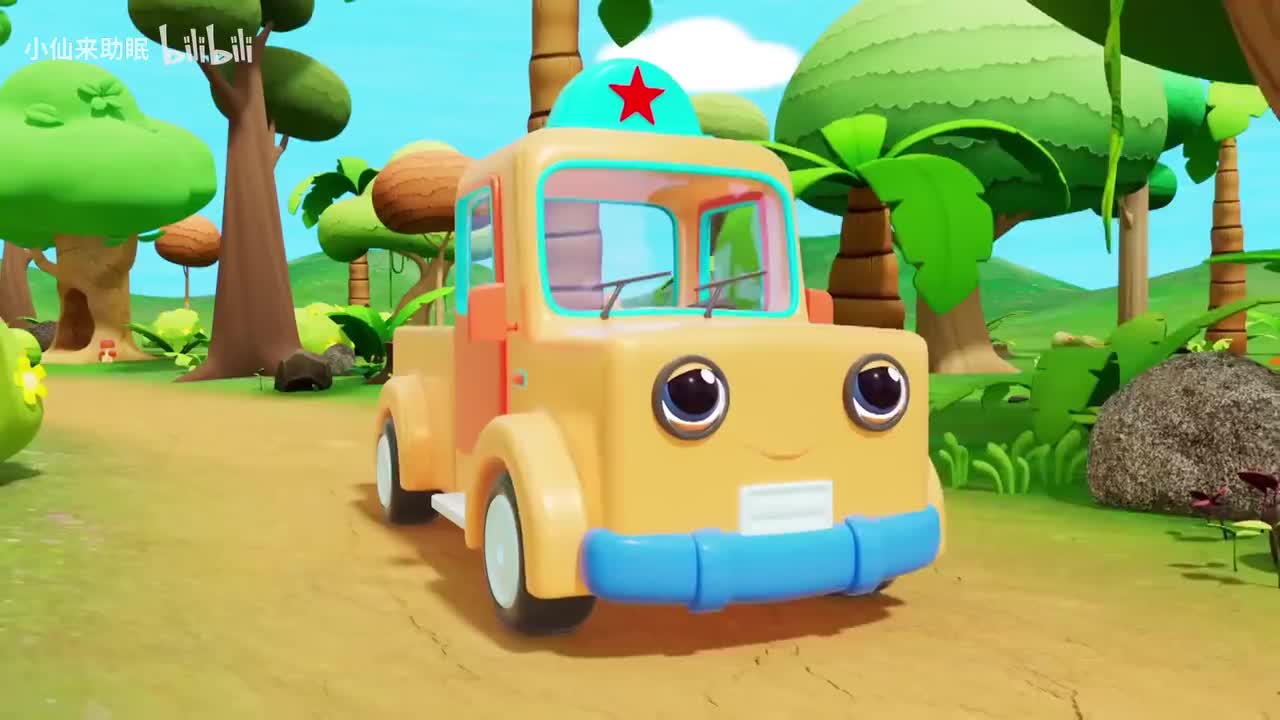 38.在砍树，挖掘机帮他推倒大树