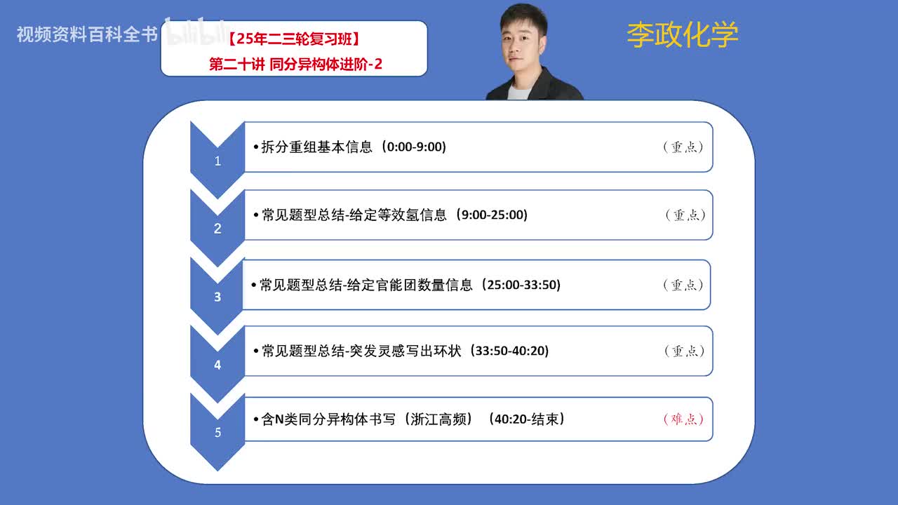 【寒假】第20讲 同分异构体进阶-2